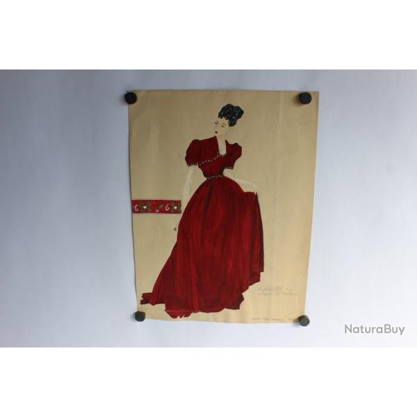 Dessin original  mode 1947