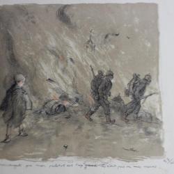 POULBOT Lithographie 57/400 poilus guerre