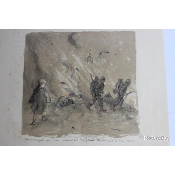 POULBOT Lithographie 57/400 poilus guerre