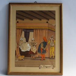 Lithographie Marcel JEANJEAN L'orgueil pêchés capitaux