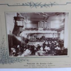 Photo Souvenir dernier Culte temple France Pâques 1899 Religion