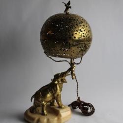 Lampe éléphant bronze