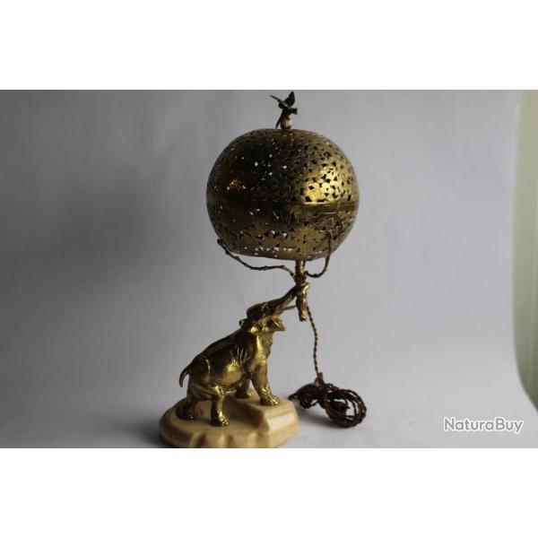 Lampe lphant bronze