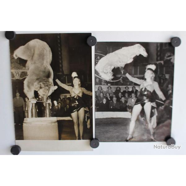 Photo cirque Annie Cordy Ours savant chien