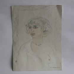 Dessin original Maurice BARRAUD aquarelle fusain