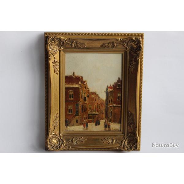 Tableau peinture � l'huile Petrus Gerardus VERTIN Ville n�erlandaise