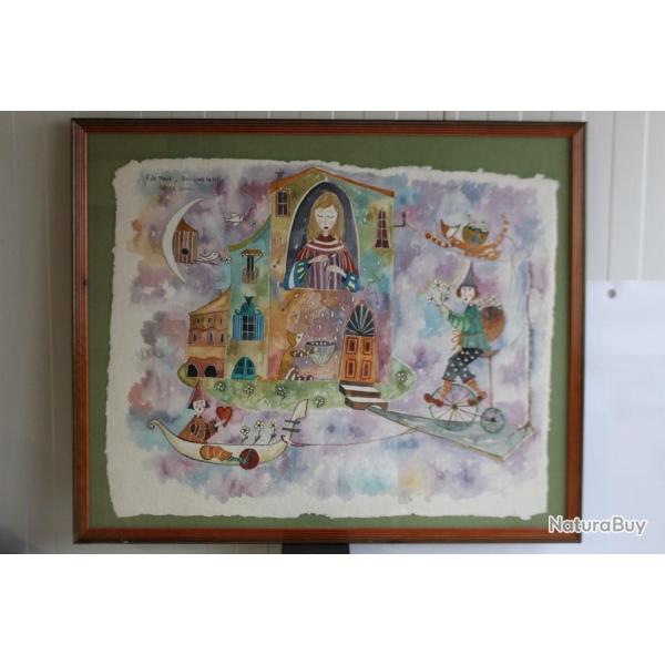 Aquarelle A la folie - Passionnment HABER 2001 Venise