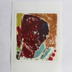 Aquarelle originale Afrique portrait homme