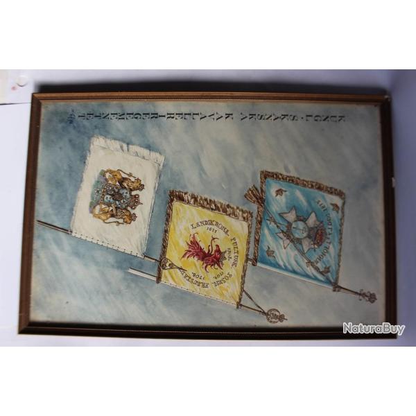 Aquarelle Scanian Hussar Regiment Cavalerie Sude 1938