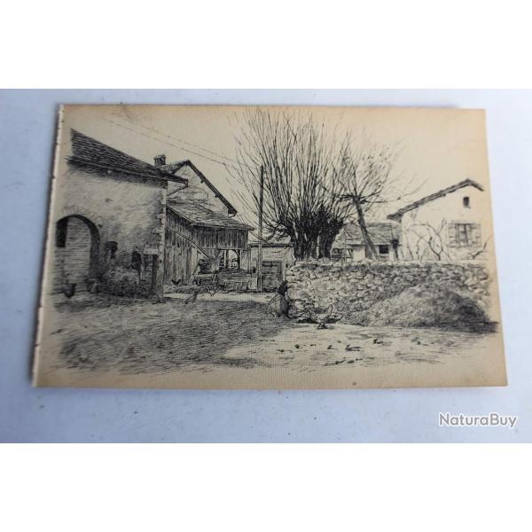 Dessin original Ferme Haute-Savoie par A.DECKER 1903