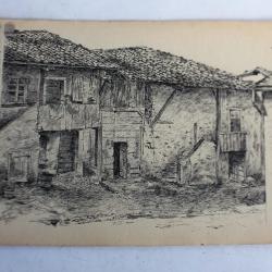 Dessin original Ferme Suisse par A.DECKER 1903