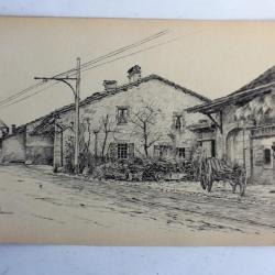 Dessin original Ferme Haute-Savoie par A.DECKER 1903
