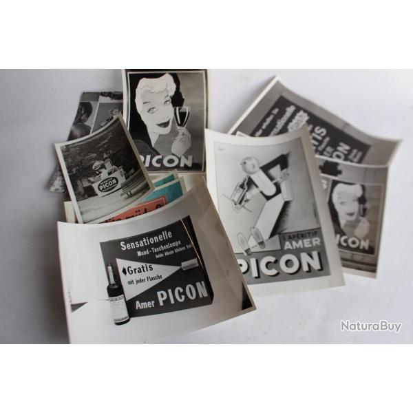 Huit photos originales campagne d'affichage pub PICON Suisse