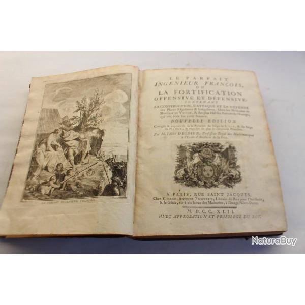 livre Le parfait ingnieur franois Abb DEIDIER 1742