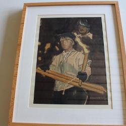 Tableau aquarelle Michel BAUMGARTNER  Le garçon  Suisse