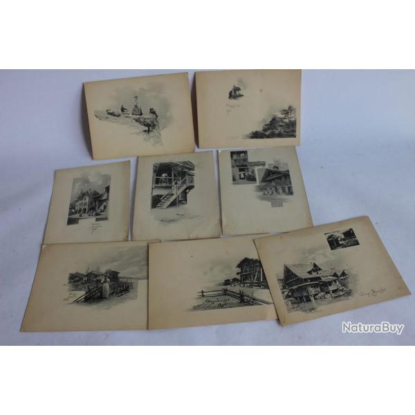 Photos (8) Fred BOISSONNAS 1896 Village Suisse