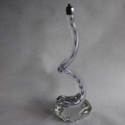 Pied de lampe verre filigrane