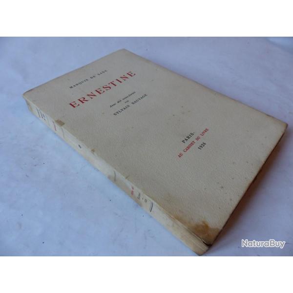 Livre Ernestine Marquis de Sade 1926 Sylvain Sauvage