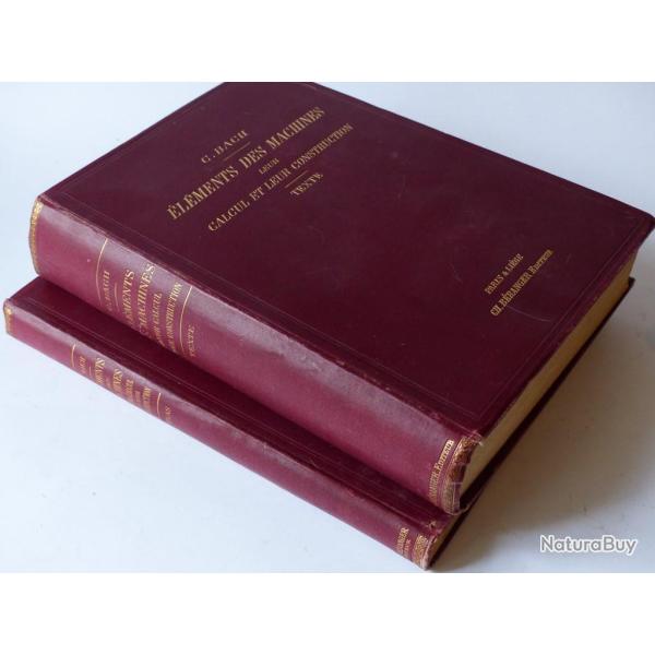 Livre lments des Machines leur Calcul et leur Construction 1901 Bach