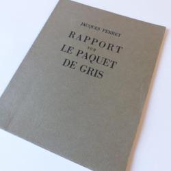 Livre Rapport sur le paquet de gris Jacques Perret 1964 tabac