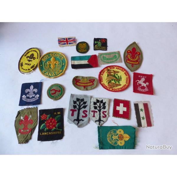 Collection de 20 �cussons Scouts