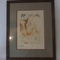 Lithographie érotique SALVADOR DALI épreuve d'artiste Art moderne