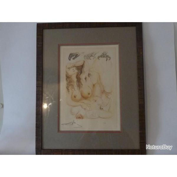 Lithographie �rotique SALVADOR DALI �preuve d'artiste Art moderne