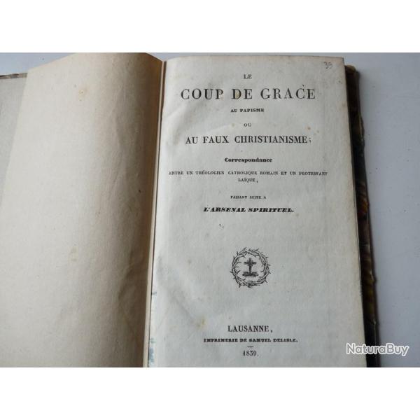 Livre Le coup de grce au papisme ou au faux christianisme Fred Fuchs