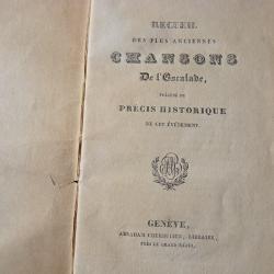 Livre Recueil Des plus anciennes Chansons de L'Escalade Suisse
