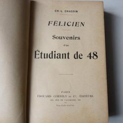 Livre Souvenir d'un étudiant de 48 Ch. L-Chassin 1904