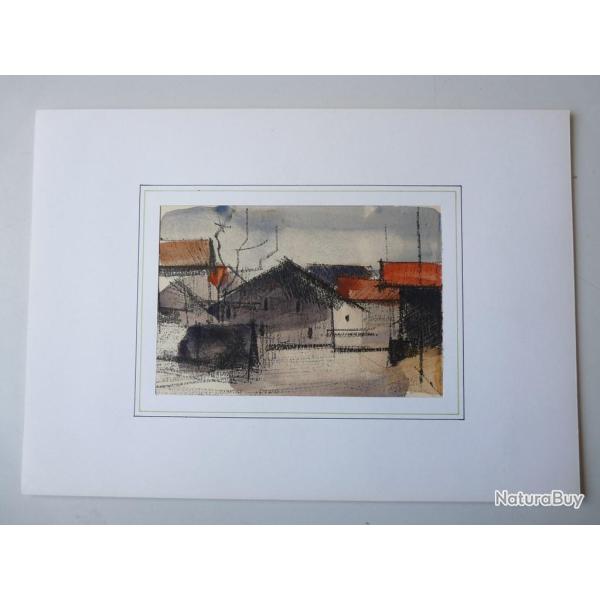 Aquarelle Ren GUINAND signe