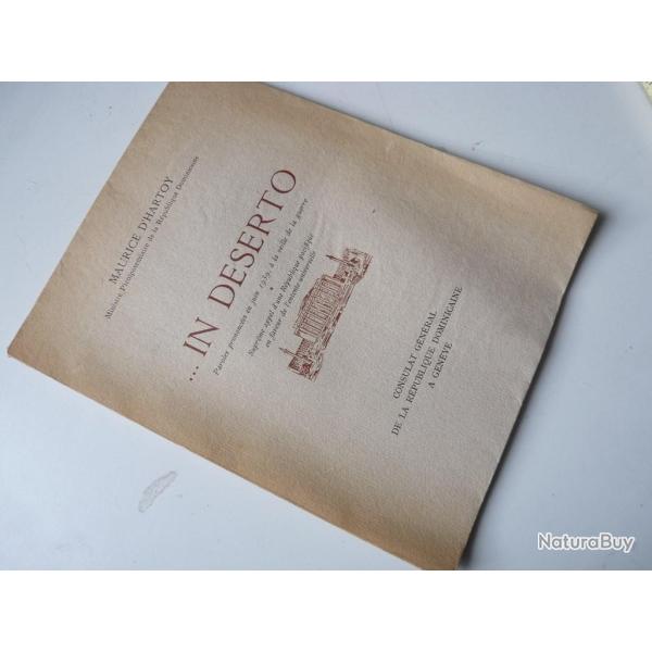 Livre ...In Deserto Maurice D'Hartoy 1940