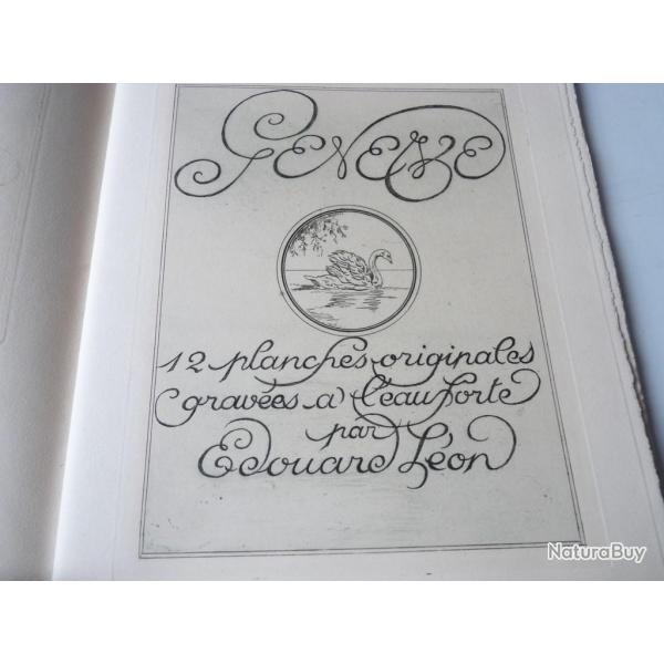 Livre GENEVE eaux fortes �douard L�on 1932