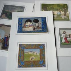 Cinq aquarelles de Noël