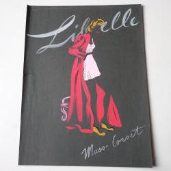 Dessin original rehauss&eacute; mode publicit&eacute; Mass-Corset par Luhu