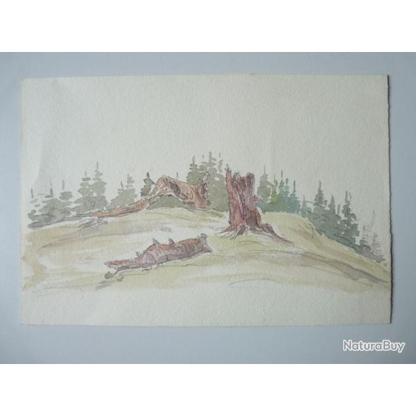 Dessin original aquarelle