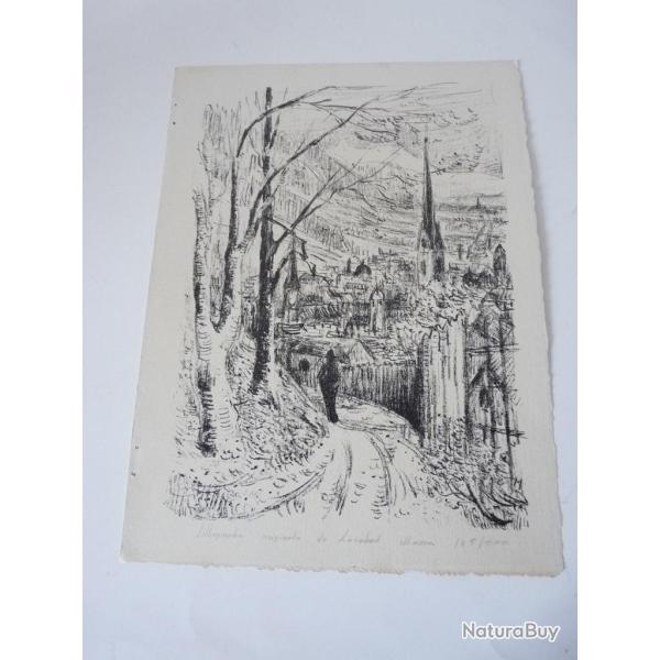 Lithographie originale Leonhard Meissen estampes