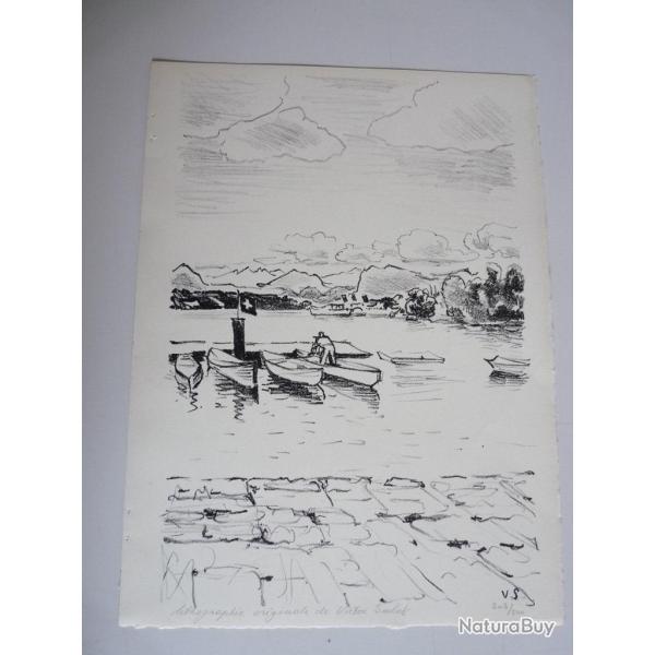 Lithographie originale Victor Surbek estampes