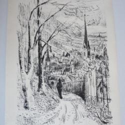 Lithographie originale Leonhard Meissen estampes
