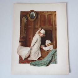 Chromolithographie enfant Marie Ellen Seymour LUCAS
