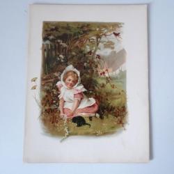 Chromolithographie enfant Marie Ellen Seymour LUCAS