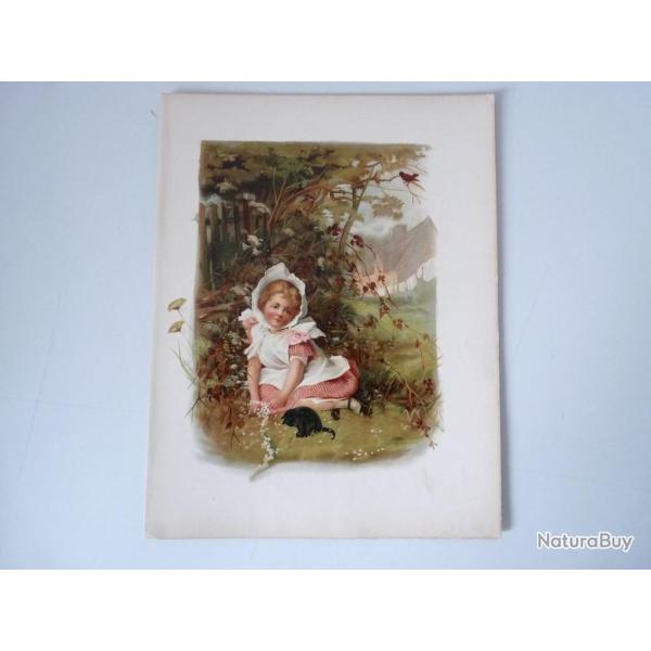 Chromolithographie enfant Marie Ellen Seymour LUCAS