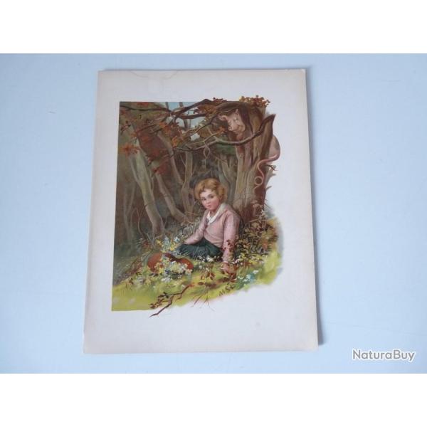 Chromolithographie enfant Marie Ellen Seymour LUCAS