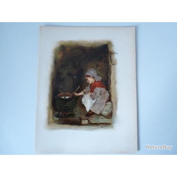 Chromolithographie enfant Marie Ellen Seymour LUCAS