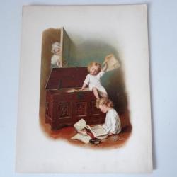 Chromolithographie enfant Marie Ellen Seymour LUCAS