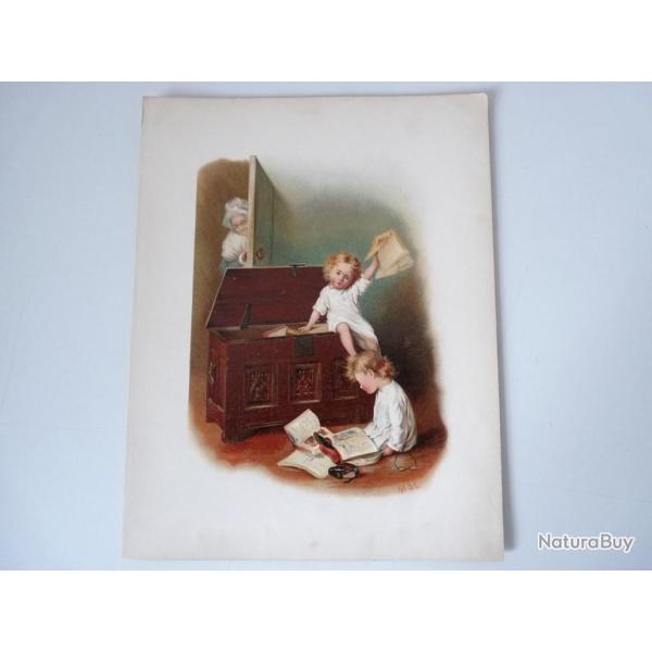 Chromolithographie enfant Marie Ellen Seymour LUCAS