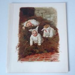 Chromolithographie enfant Marie Ellen Seymour LUCAS