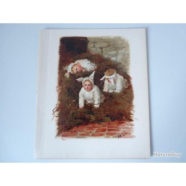 Chromolithographie enfant Marie Ellen Seymour LUCAS