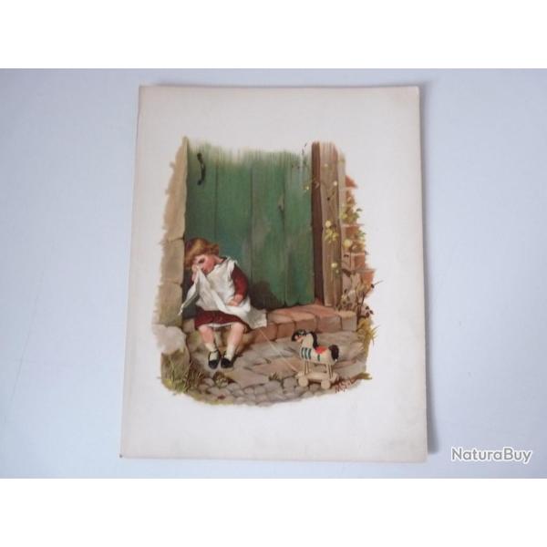 Chromolithographie enfant Marie Ellen Seymour LUCAS