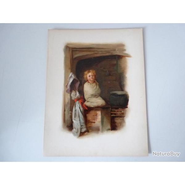 Chromolithographie enfant Marie Ellen Seymour LUCAS